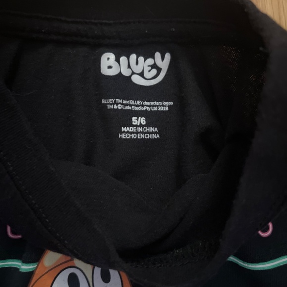 Bluey Toddler Bundle of Two Black and Blue Short Sleeve Tee Shirts / T-Shirt - Picture 5 of 7